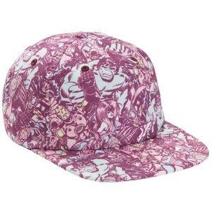 Marvel Avengers Superhero Print Baseball purple and Mint Hat